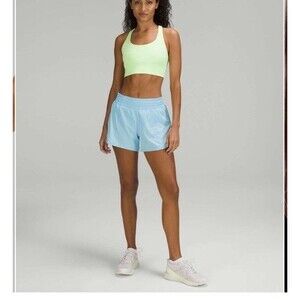 Lululemon Hotty Hot Low-Rise Lined Short Cyan Blue Size 4